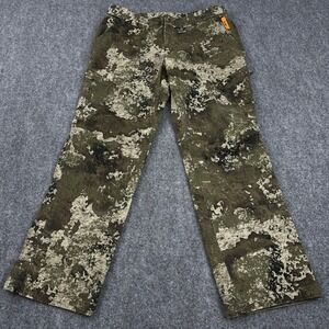SHE Outdoor Hunting Pants Women's XL Green Strata Camo Cargo Stretch Adjustable